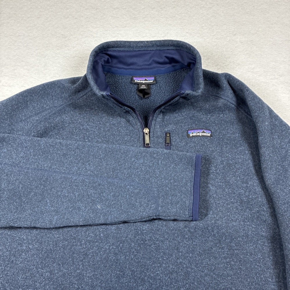 Patagonia Better Sweater Mens XXL Blue 1/4 Zip Fleece Pullover Jacket Outdoors